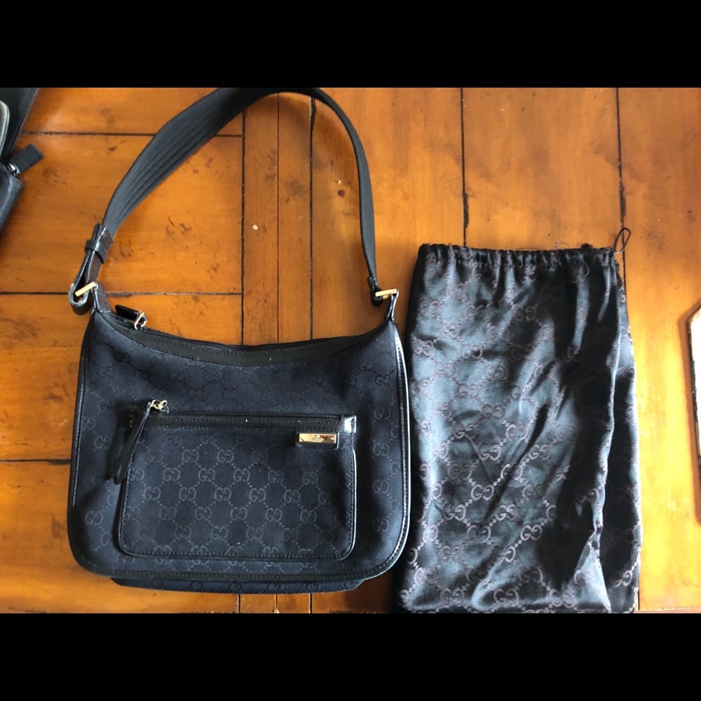 Gucci Monogram Fabric Hobo